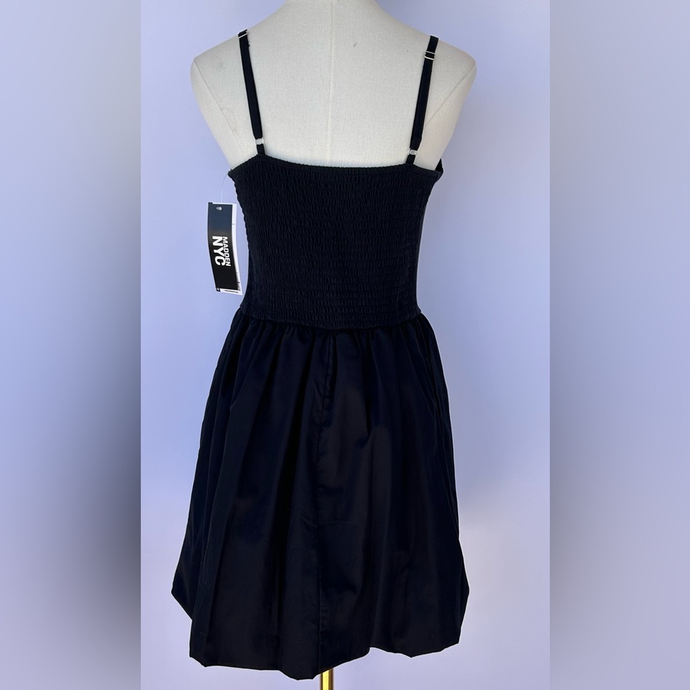 Madden NYC Women’s Corset‎ Bubble Hem Mini Dress Adjustable Straps Black Size Lg - Picture 6 of 14